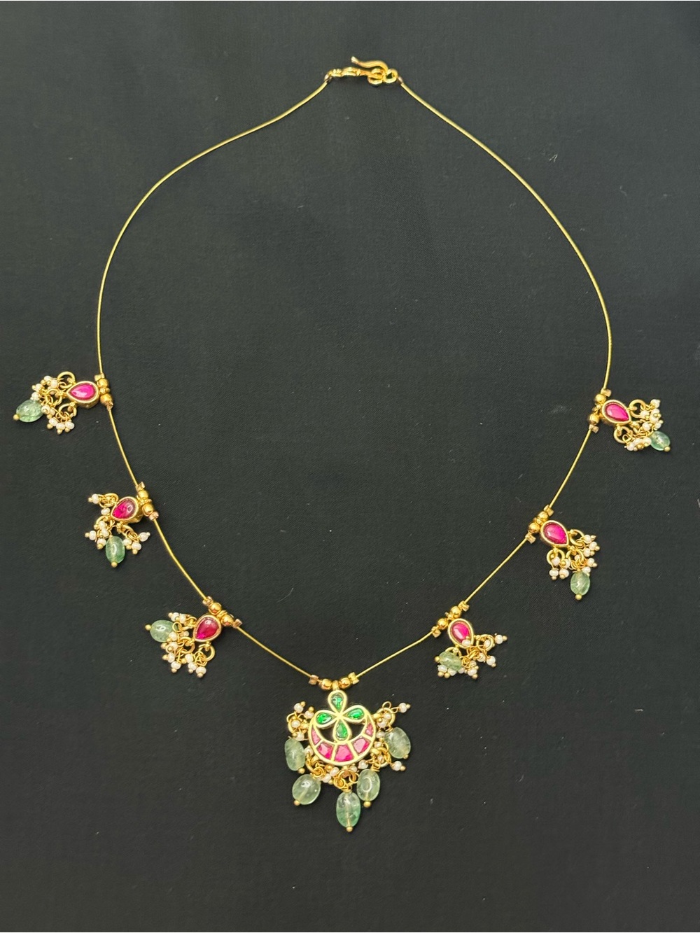 Gold plated indian heritage necklace